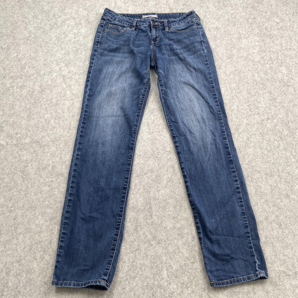 Bullhead Black Super Skinny Jeans Juniors 9 (30x30.5) Blue Med Wash Stretch